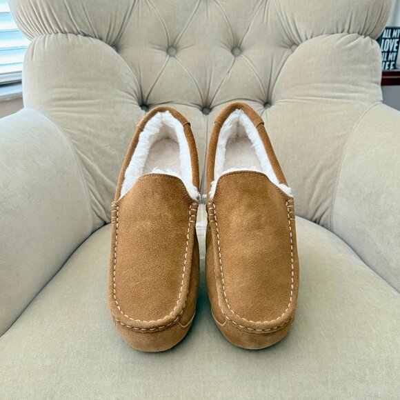 NEW Auth KOOLABURRA By UGG Men's Tipton 1105893 Chestnut Suede Moccasin Shoes - Picture 1 of 8